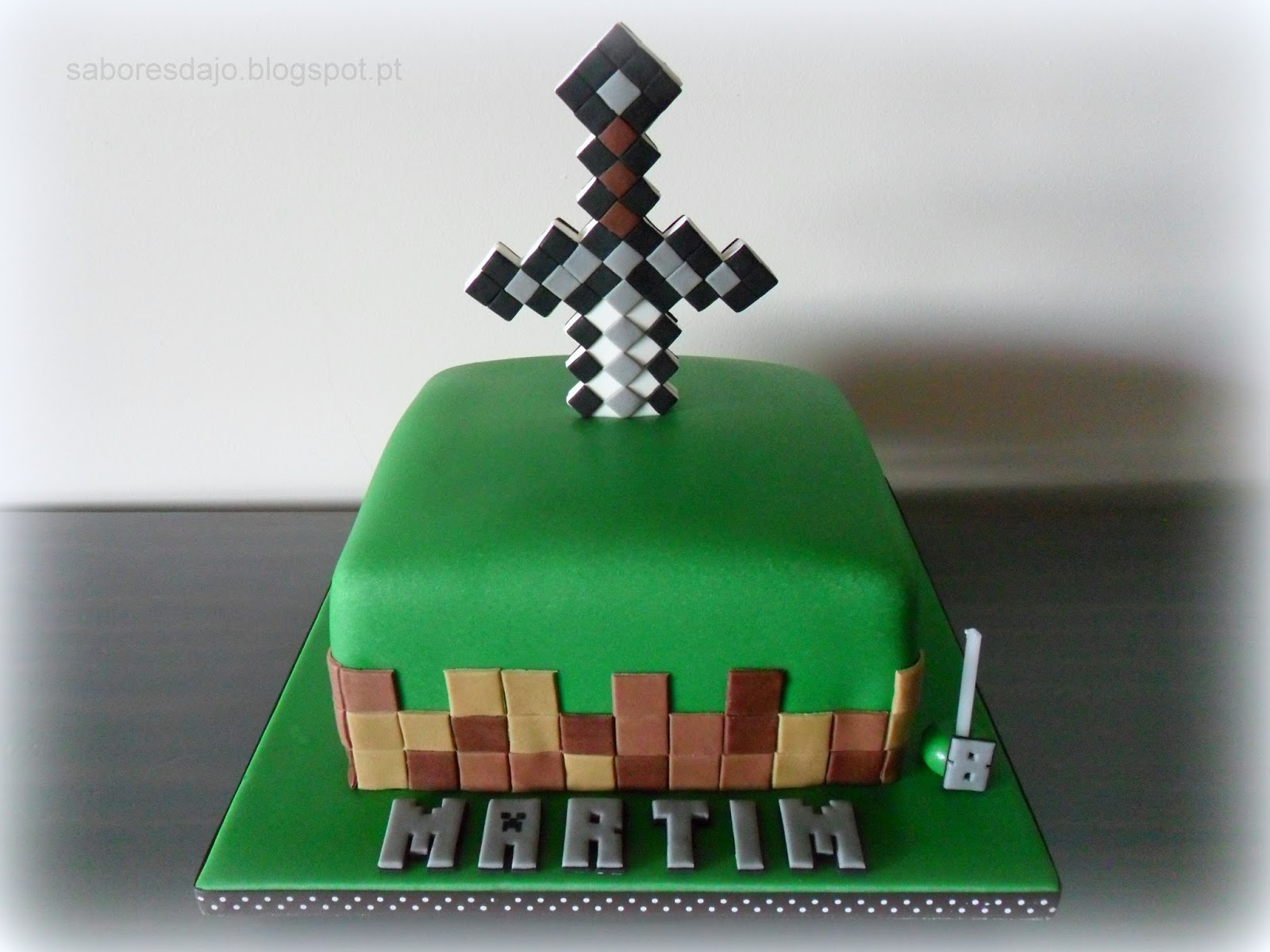 Blog da mamã Lu: Festa de Aniversário Minecraft - Bolo de Aniversário